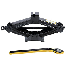 GAOLAOSY car scissor jack kit 2t demonstrates portable trunk storage for emergencies.