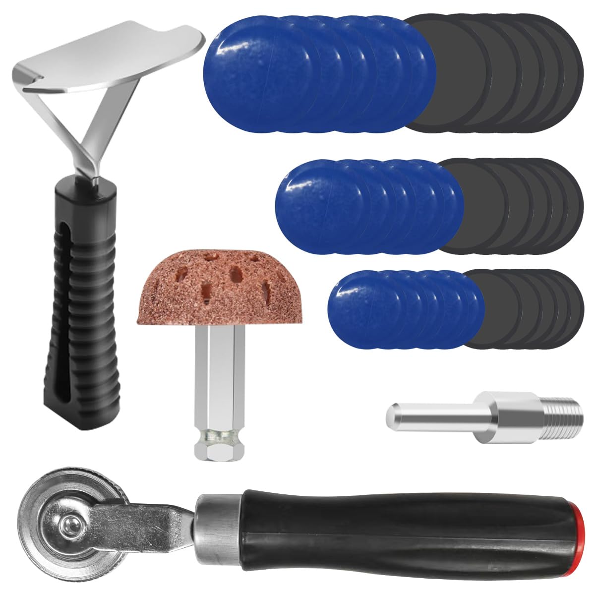 GAOLAOSY tire patch roller in action for fast puncture repair