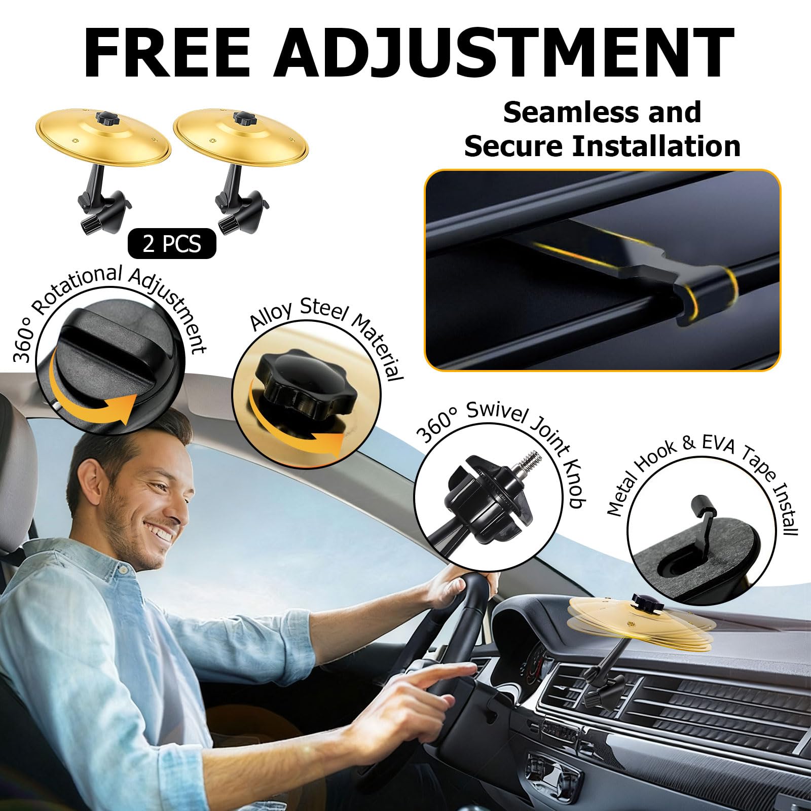 Gaolerbee gold car drum sound adds portable music during commutes.