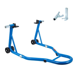 GAOLLY rear wheel lift motorcycle stand in blue for stable maintenance up to 850 lbs.