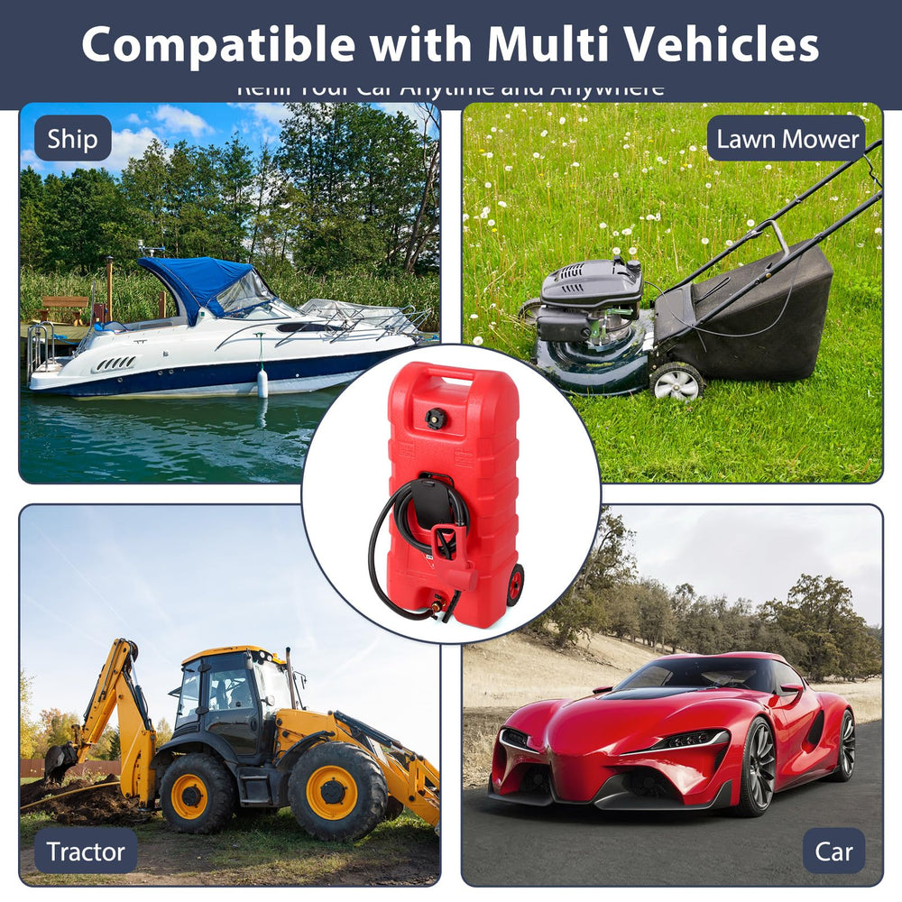 GAOMON Fuel Caddy wheels and top handle enable smooth mobility.