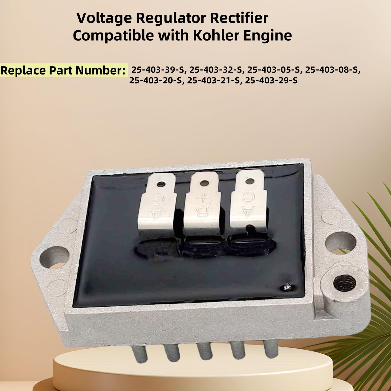 GAOSHUN Kohler regulator side view with cable enables clean wiring
