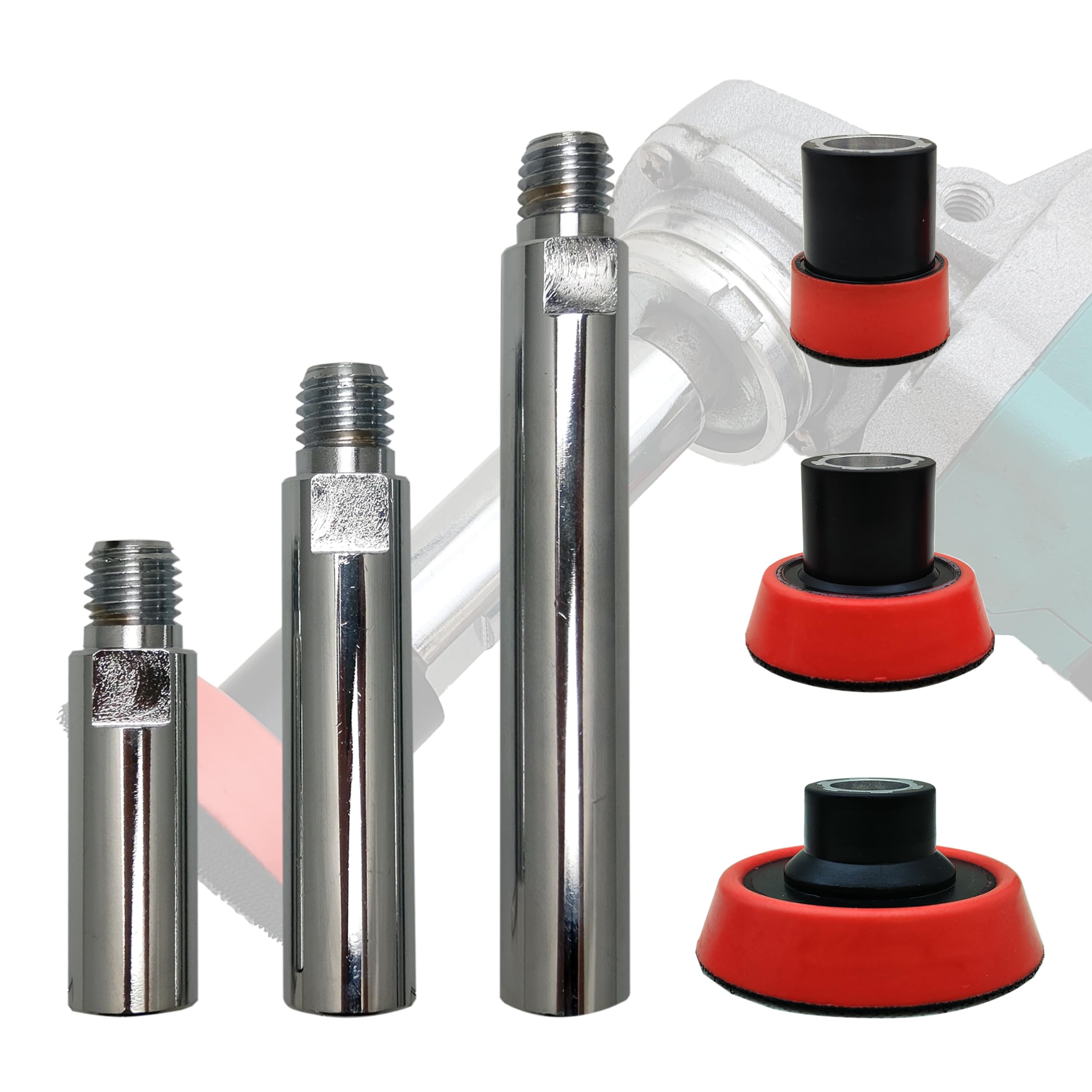 Gaquolam extension shaft 3 inch for versatile reach during grinding and polishing.