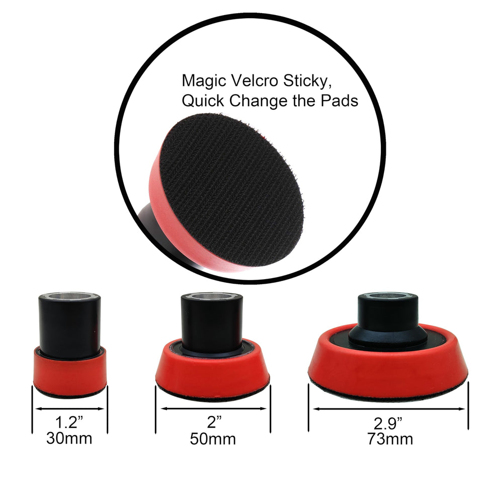 Gaquolam polishing pad 1 inch supports quick pad changes.