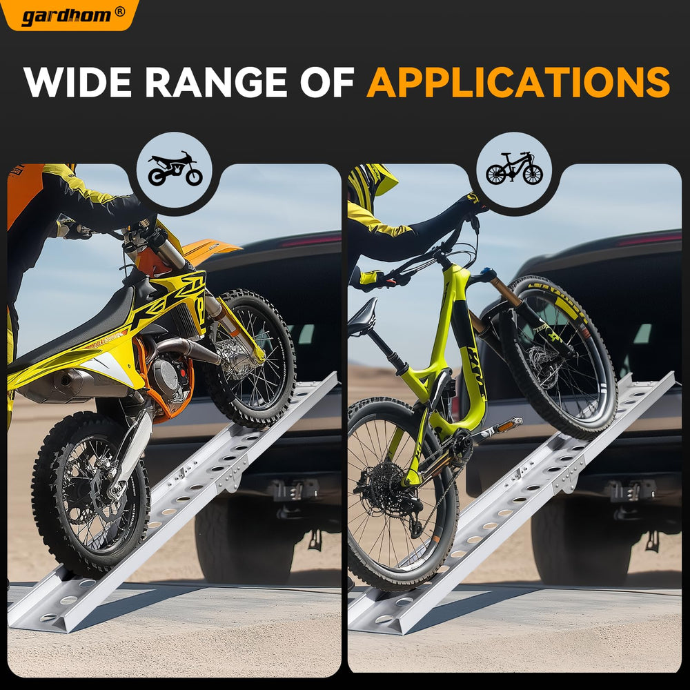 Gardhom lightweight 8.03 lb ramp simplifies transport and setup.