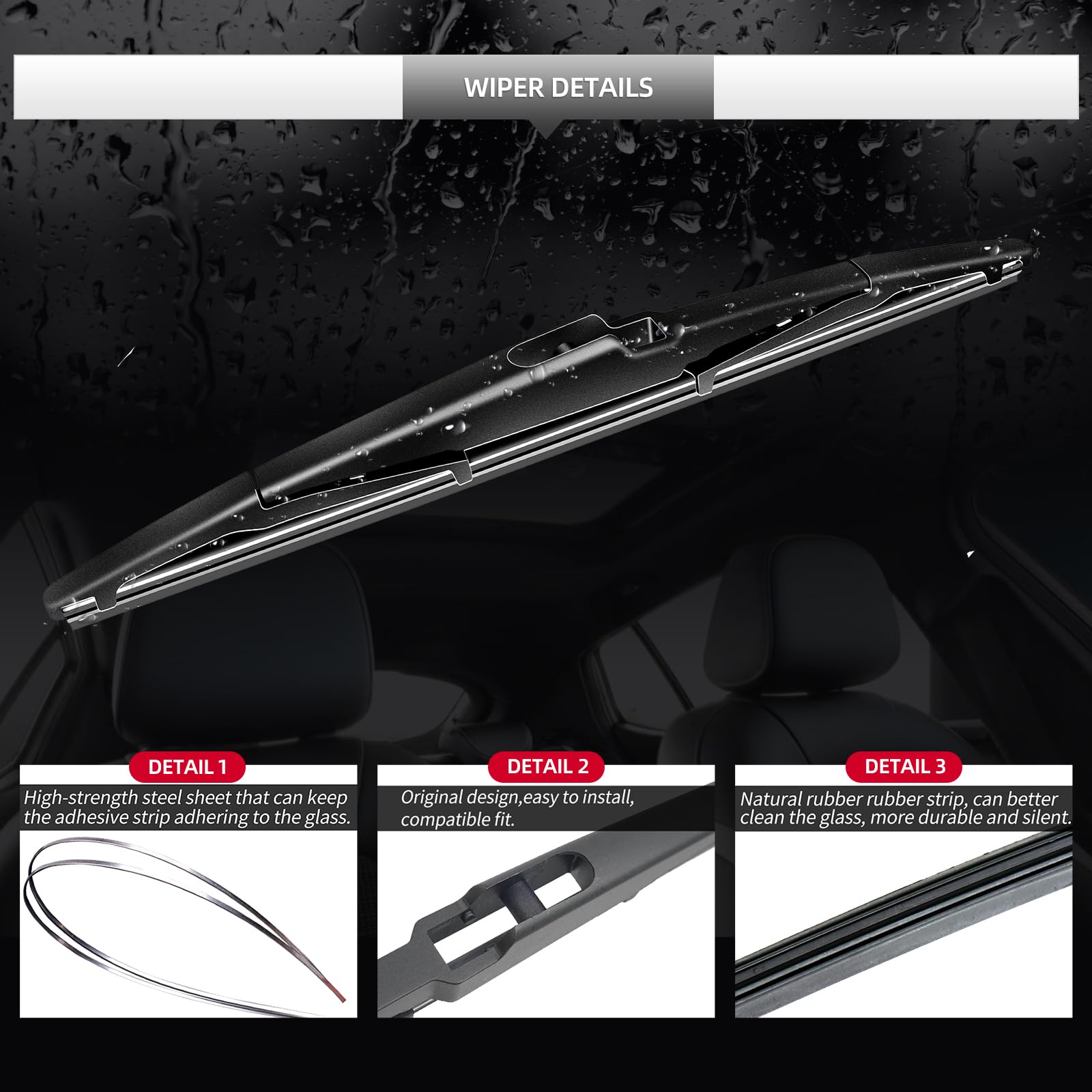 Gardimu durable-rear-wiper-arm-assembly resists wear for lasting performance.