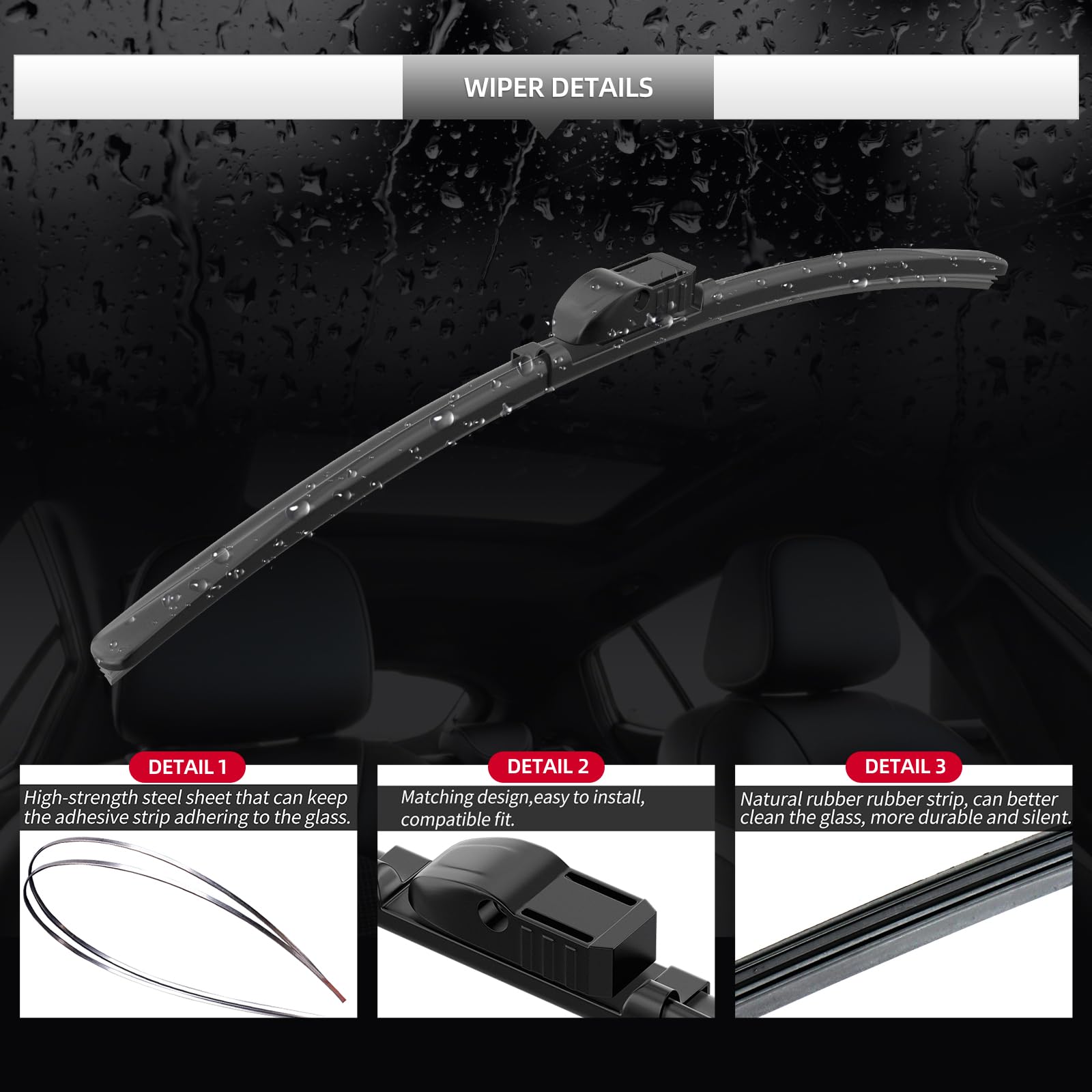 GARDIMU Porsche Cayenne 2011–2018 compatible front wiper installation.