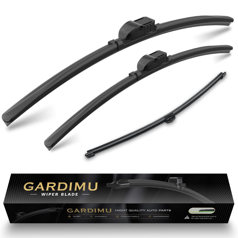 GARDIMU Porsche Cayenne front wiper blade offering crystal-clear rain visibility.