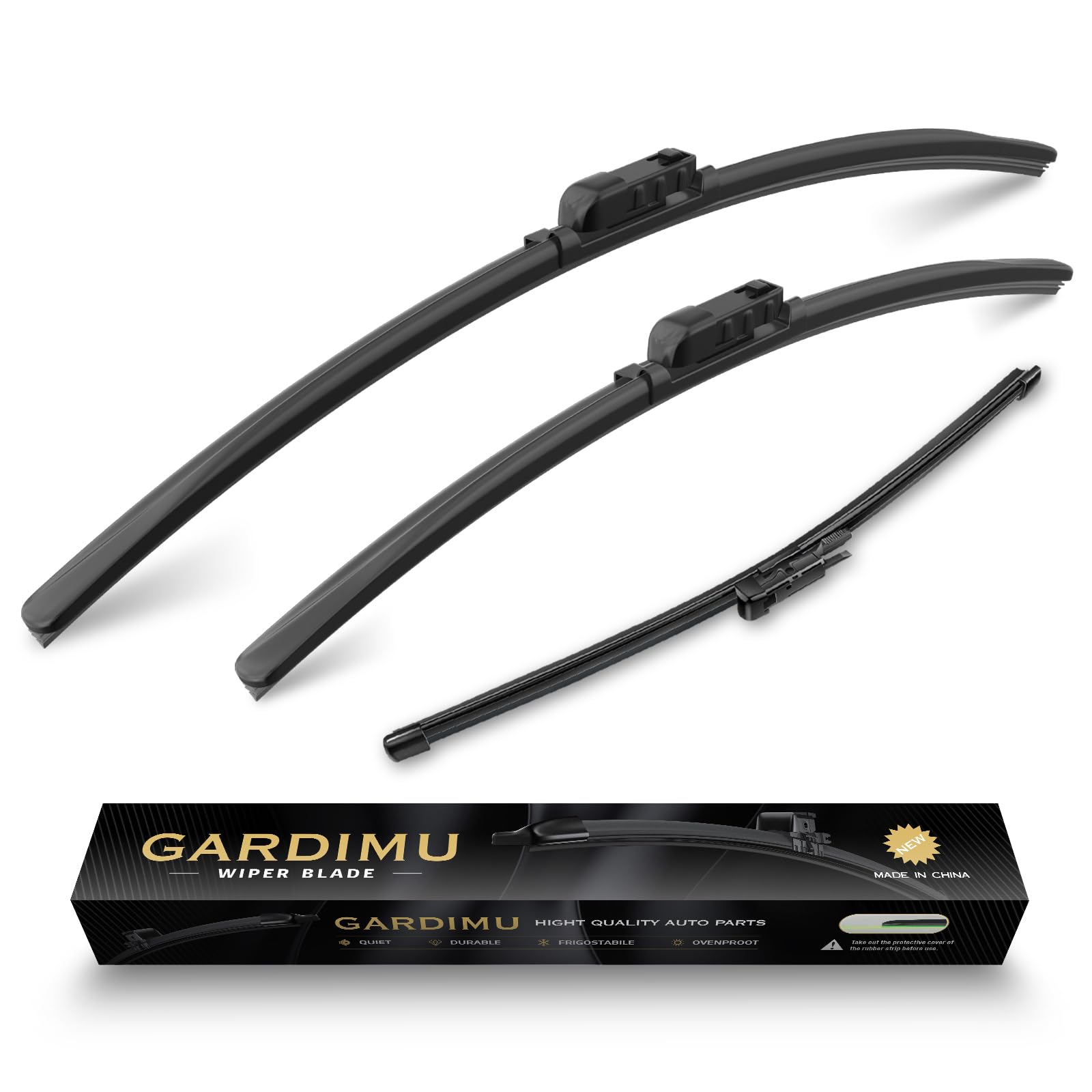 Gardimu Porsche Macan front wiper blade enhances visibility in rain and mist.