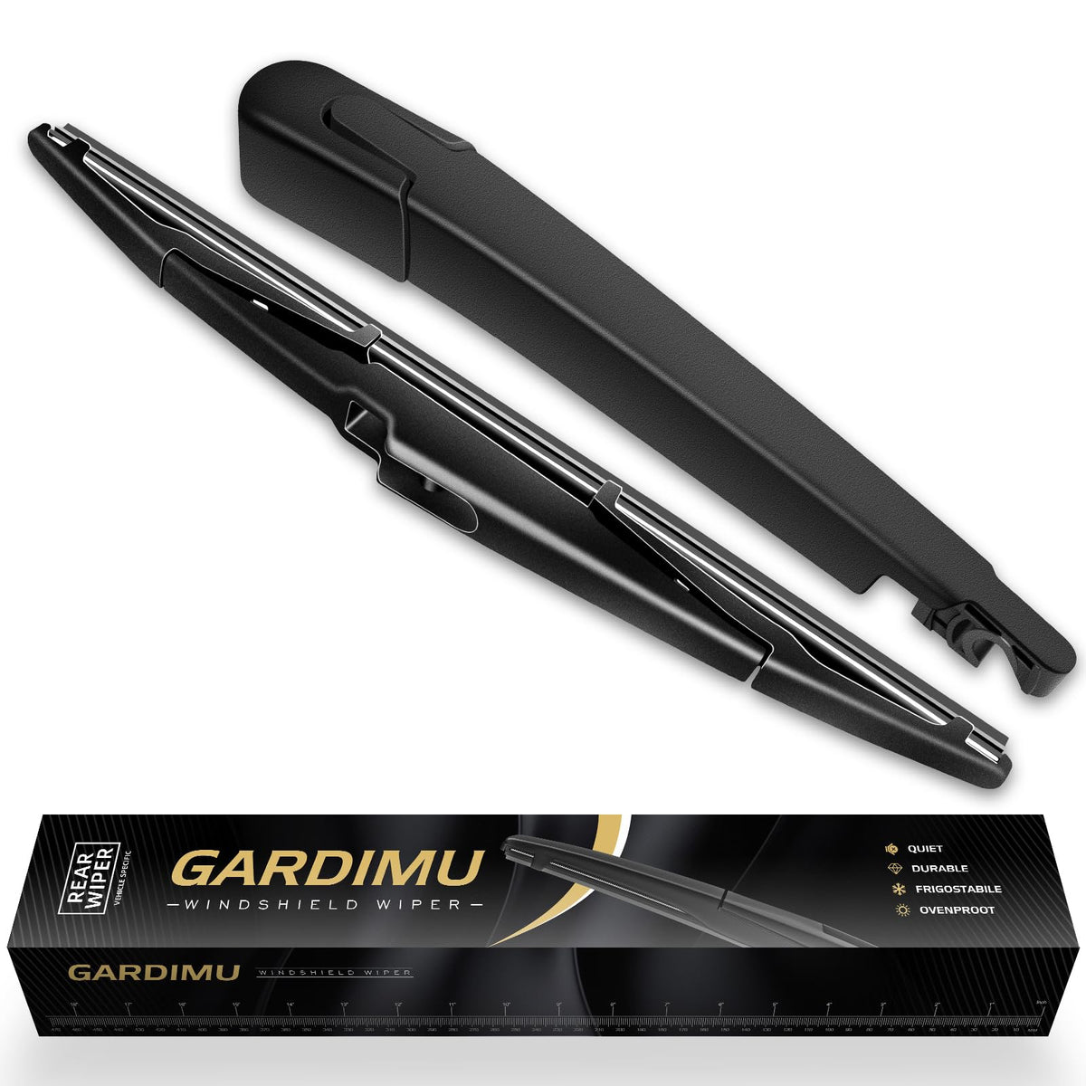 Gardimu rear-wiper-blade-arm-assembly for Hyundai Santa Fe 2013-2018 delivers clear rear visibility.