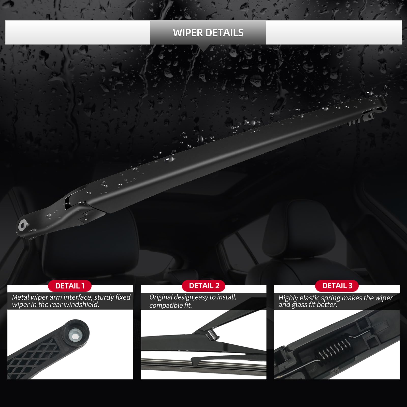 Gardimu replacement blade for Sienna back window ensures clear rear view.