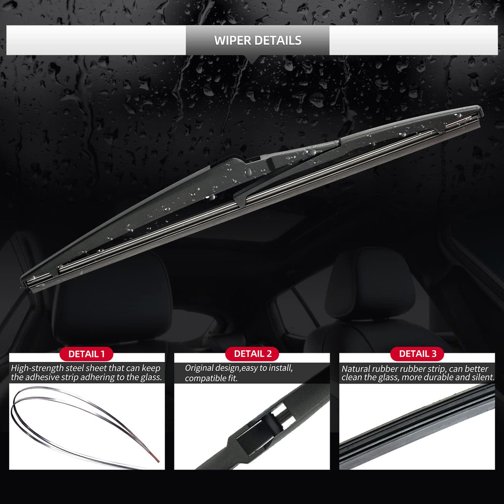 GARDIMU rear wiper blade-arm assembly detail for reliable fit and smooth operation