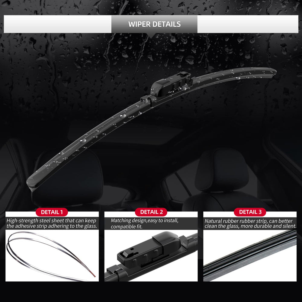Gardimu wiper springs provide uniform blade pressure across the length.