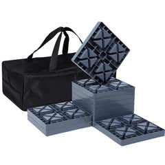 GarfatolRv interlocking leveling blocks 10-pack in gray bag for stable RV leveling
