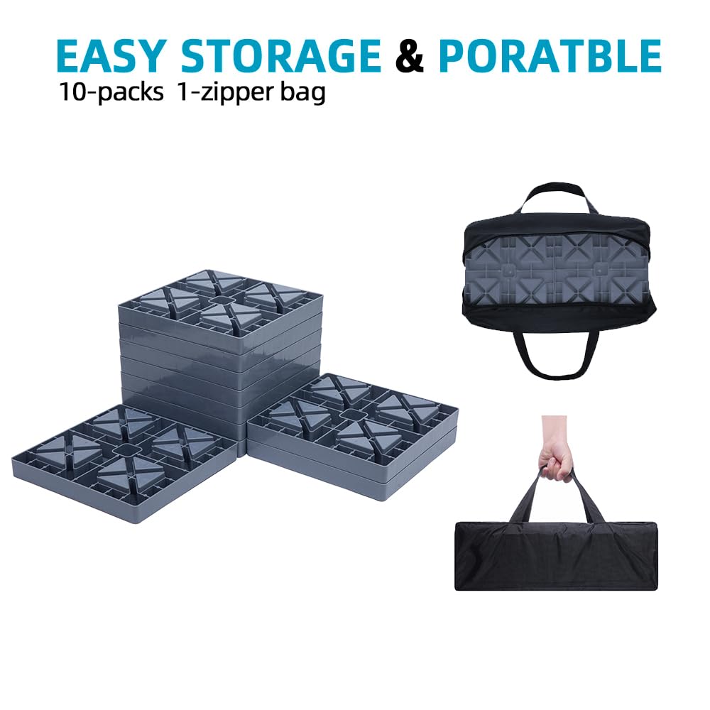GarfatolRv leveling blocks compatible with trailer jacks and stabilizers