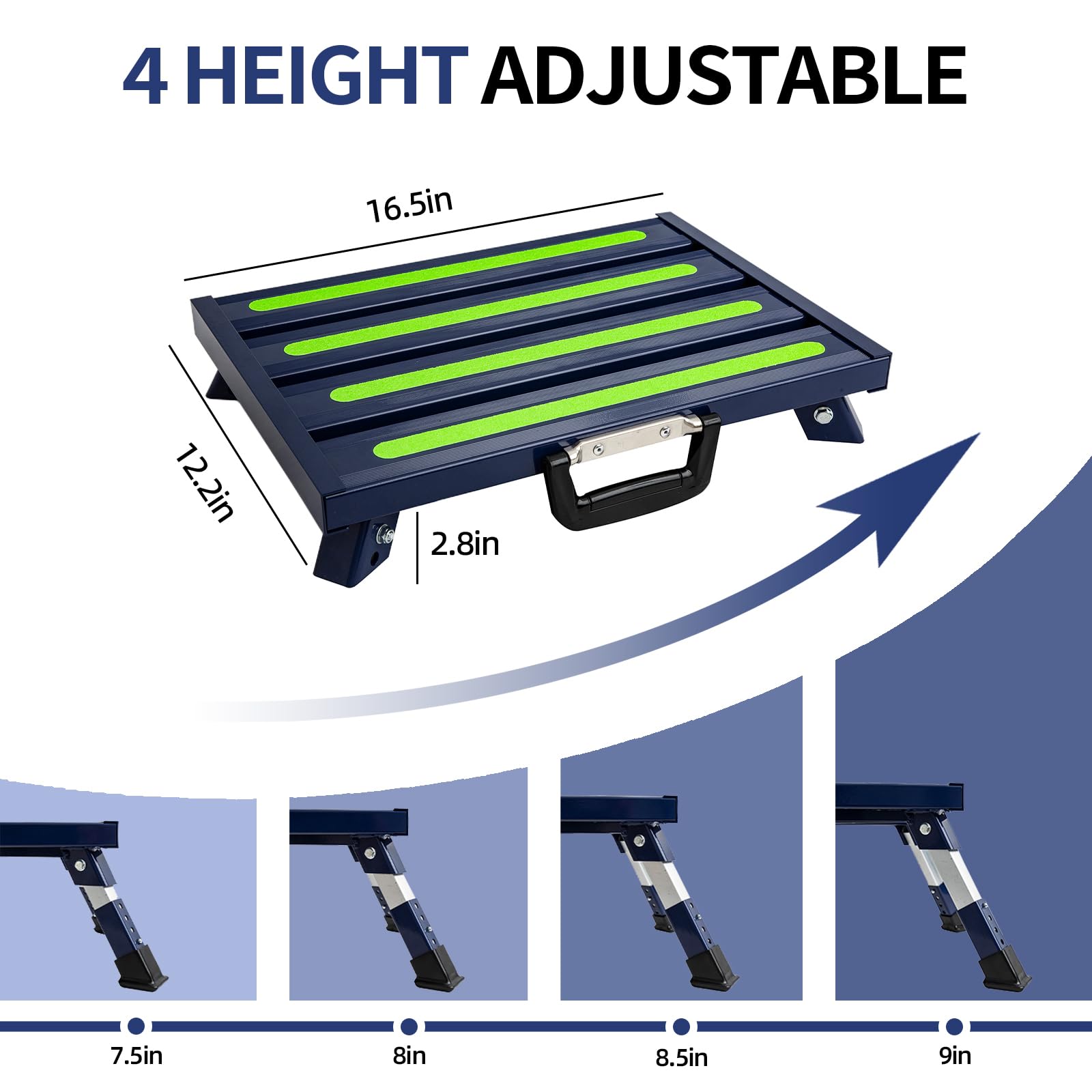 GarfatolRv platform with non-slip fluorescent strip improves visibility