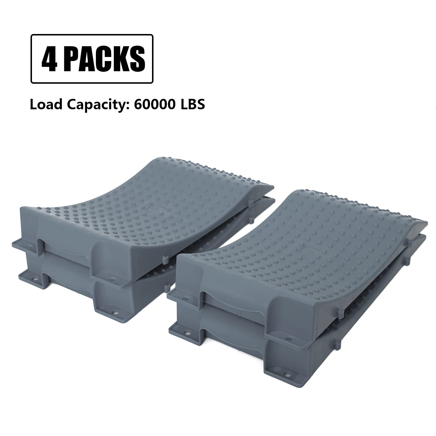 Ramps support up to 6,000 pounds for most vehicles