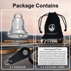 GARGOYLE BELLS velvet bag and mounting kit for easy installation