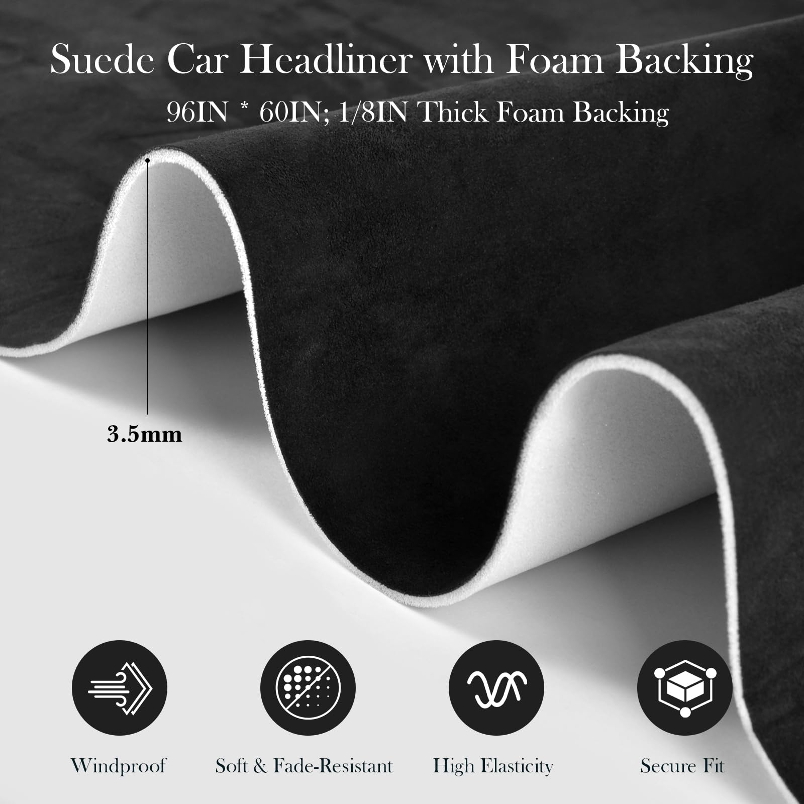 Garifon foam-backed headliner close-up highlights durable backing for long-lasting panels.