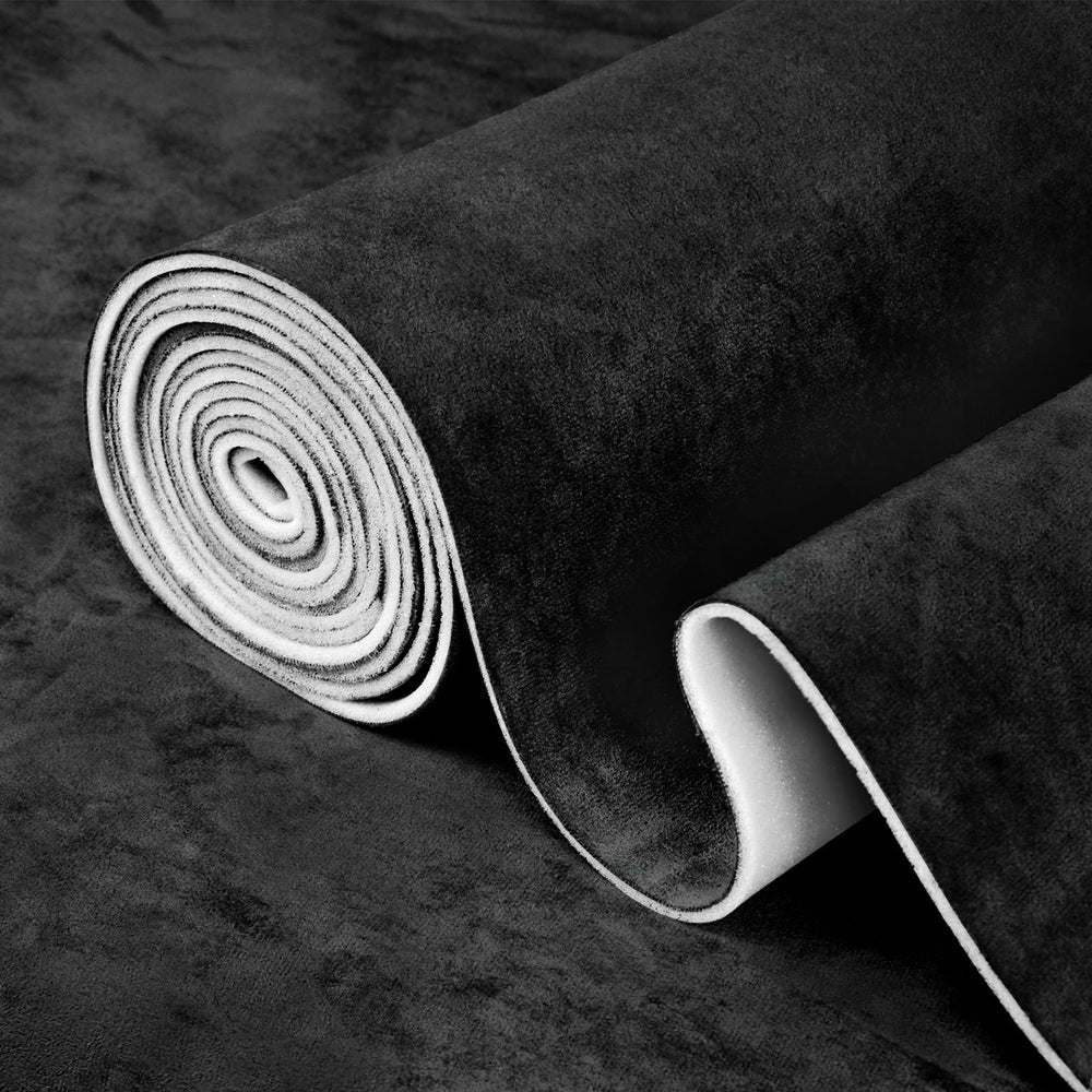 Garifon suede headliner black foam-backed close-up showing premium texture and durability