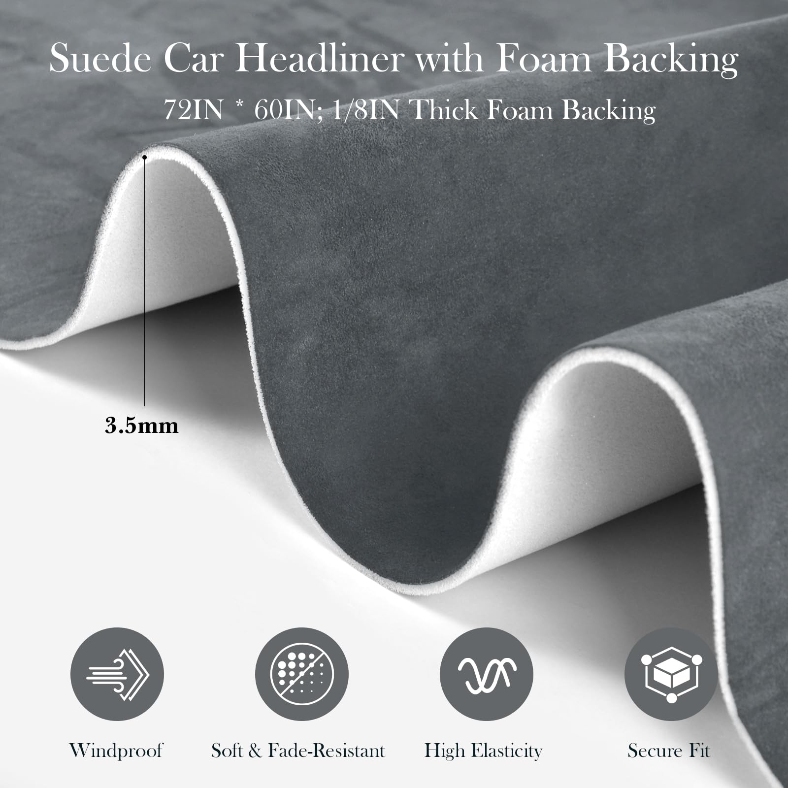Garifon headliner with foam backing delivers durable, clean edges.
