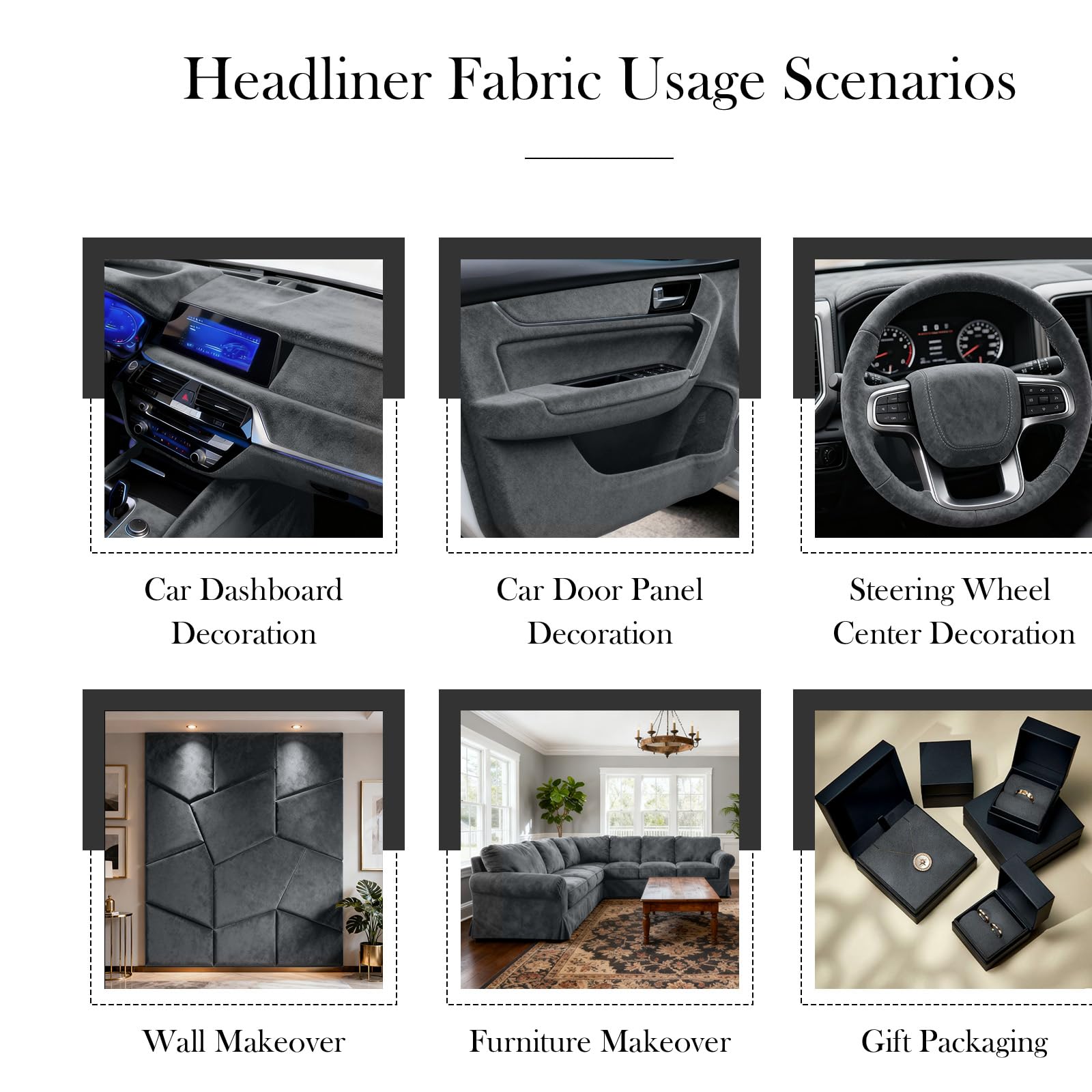 Garifon suede headliner demonstrates heat insulation for a cooler cabin