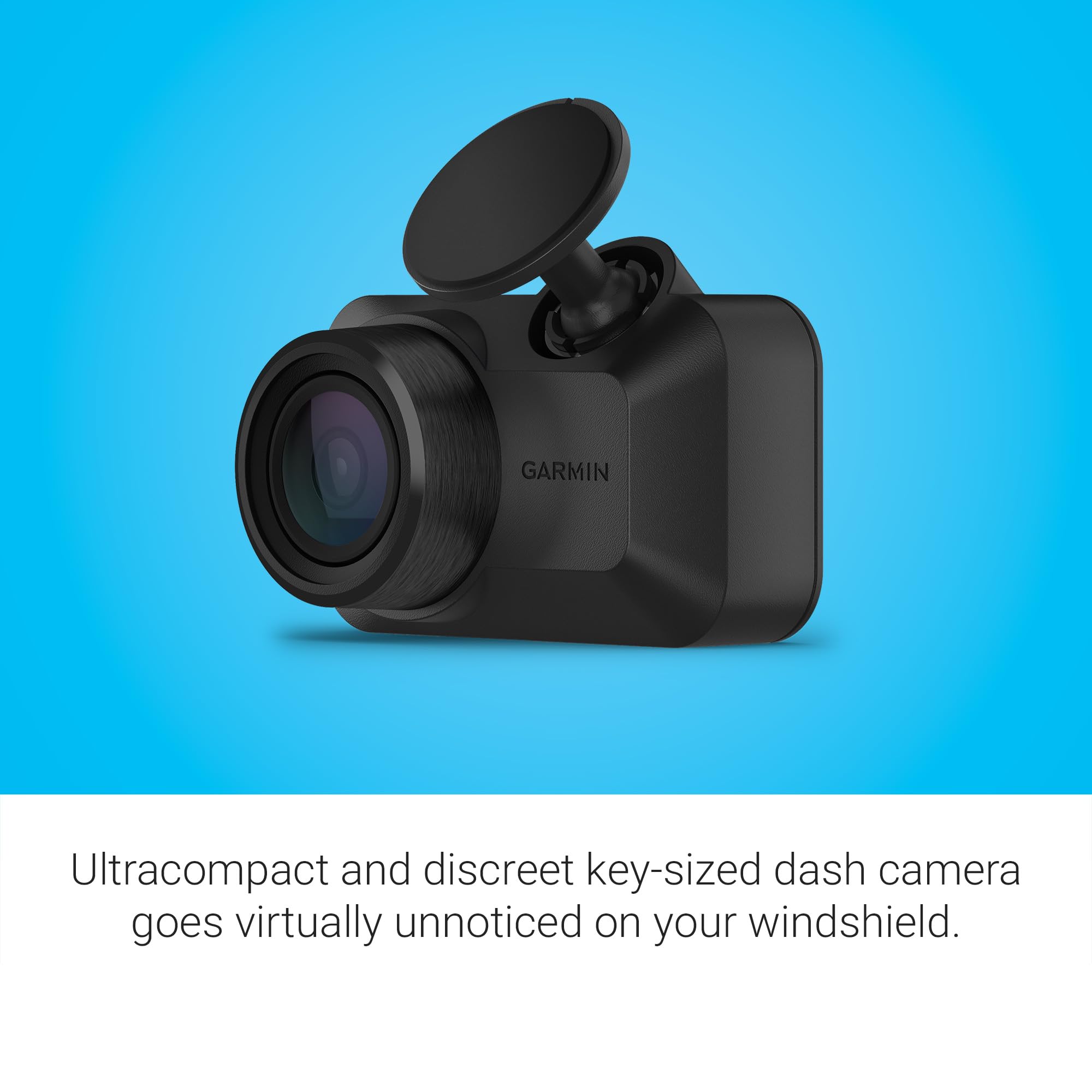 Garmin Dash Cam Mini 3 app screenshot showing easy clip sharing and cloud access