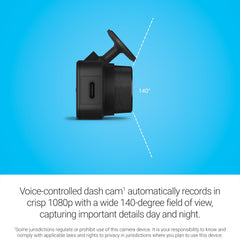 Garmin Dash Cam Mini 3 size comparison on keyring to show ultracompact portability