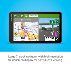 Garmin dēzl OTR720 Birdseye Direct satellite imagery previews destinations.