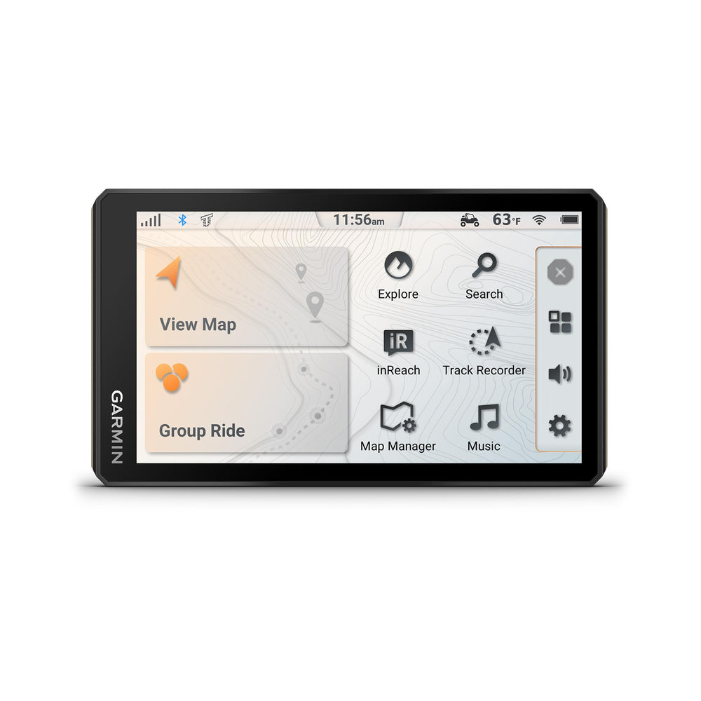 Garmin Tread 2 6-inch touchscreen provides clear visibility in cold conditions.