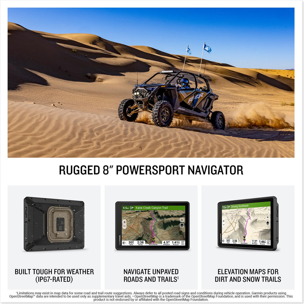 Garmin Tread 2 SxS Edition glove friendly touchscreen stays responsive on tough off road rides