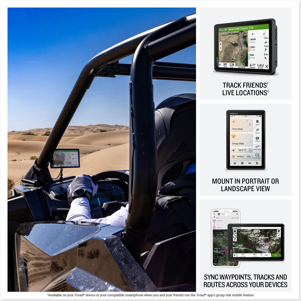 Garmin Tread 2 SxS Edition great rides feature helps discover and bookmark off road routes