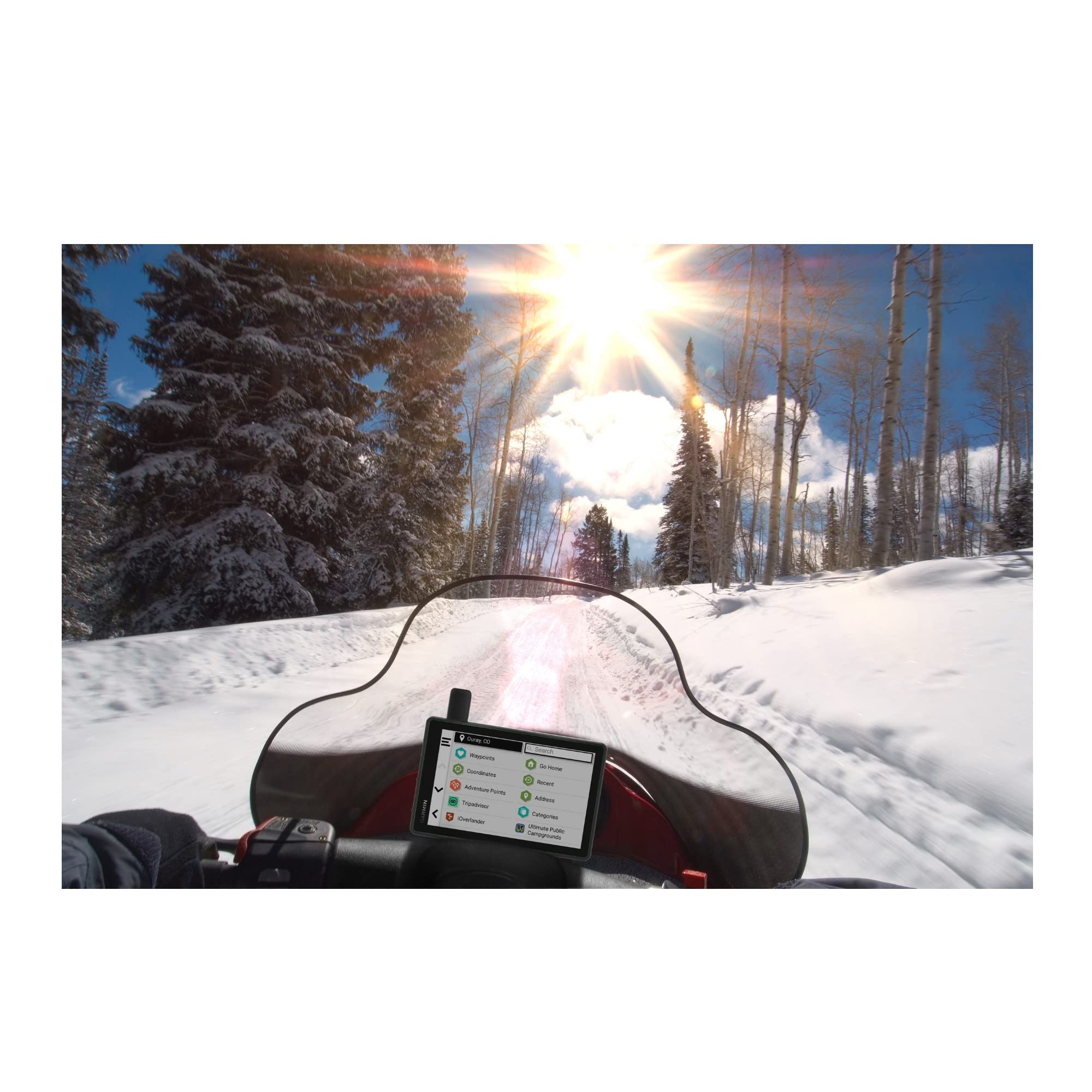 Garmin Tread SxS BirdsEye satellite imagery provides offline visuals on demand.