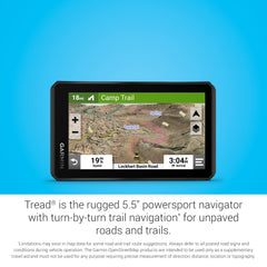 Garmin Tread USFS roads and trails data on a trail map
