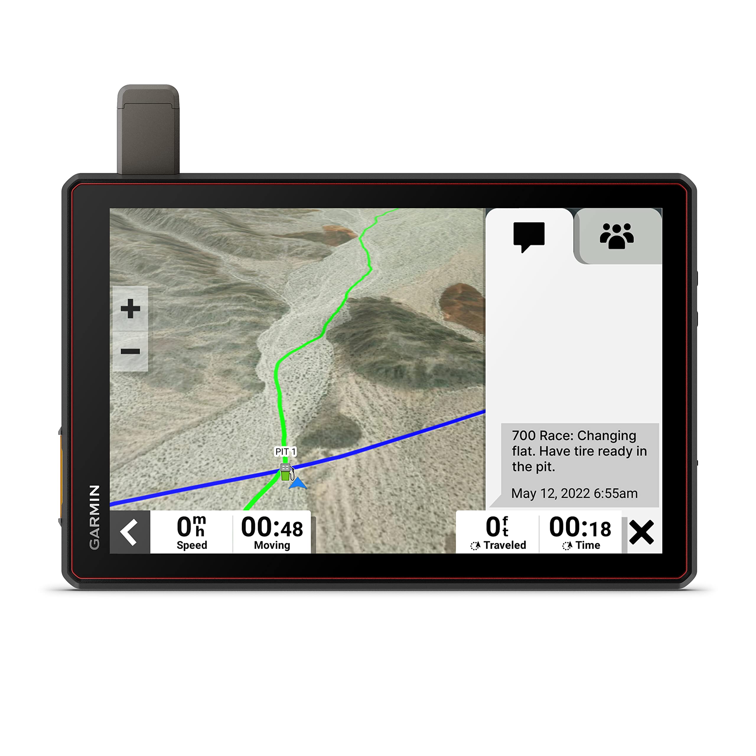 Garmin Tread XL Baja Chase Edition Birdseye imagery shows aerial surroundings