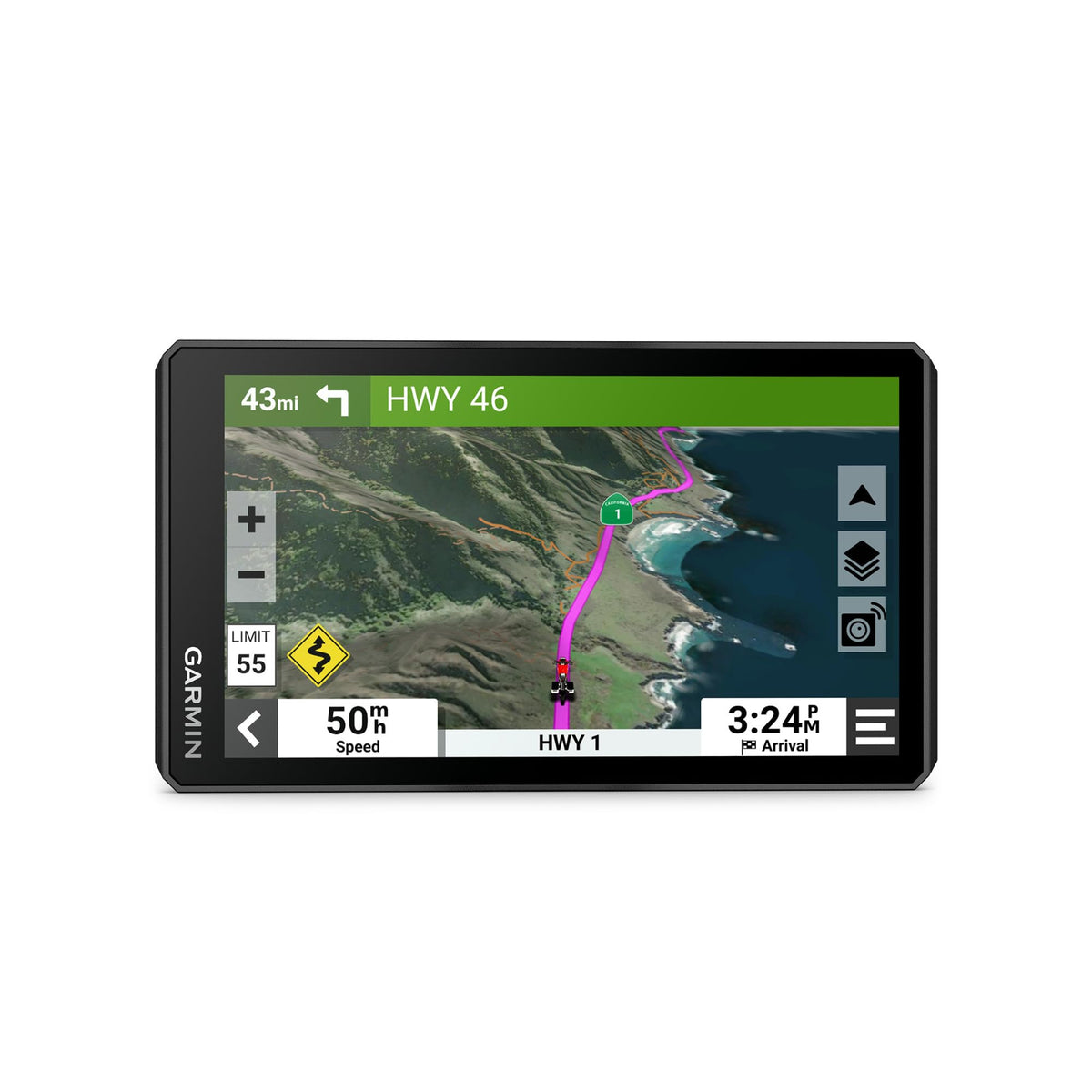 Garmin zūmo XT2 6-inch display for daylight visibility during rides