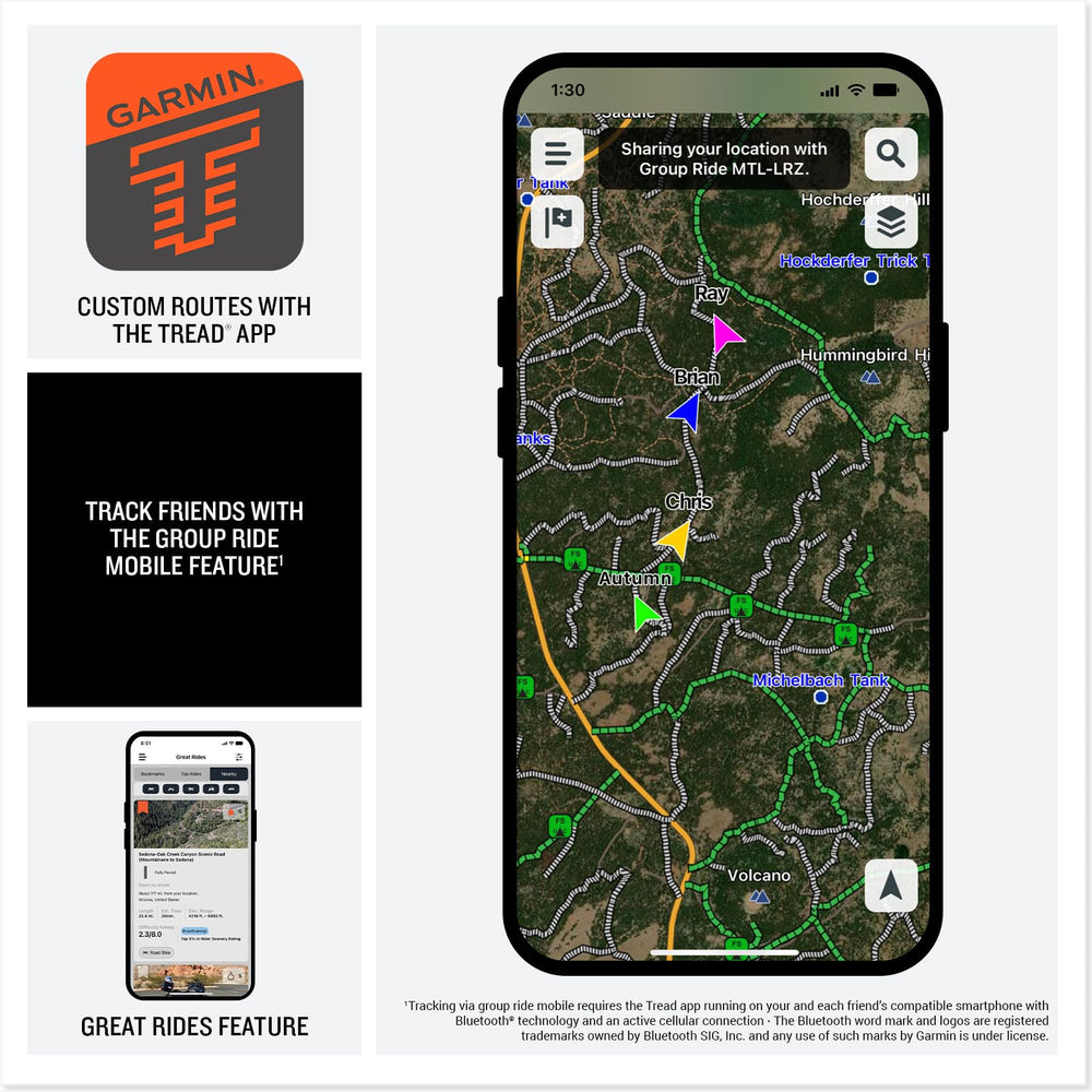 Garmin zūmo XT3 lean angle gauge shows real time lean for safer riding