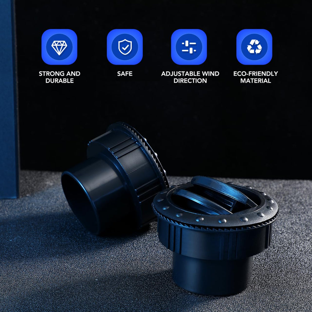 Garneck RV ATV car air outlet with 2in duct connector bridges different vent sizes.