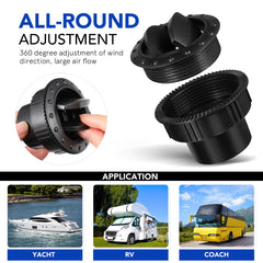 Garneck universal 60mm vent outlet fits many vehicles for easy upgrades.