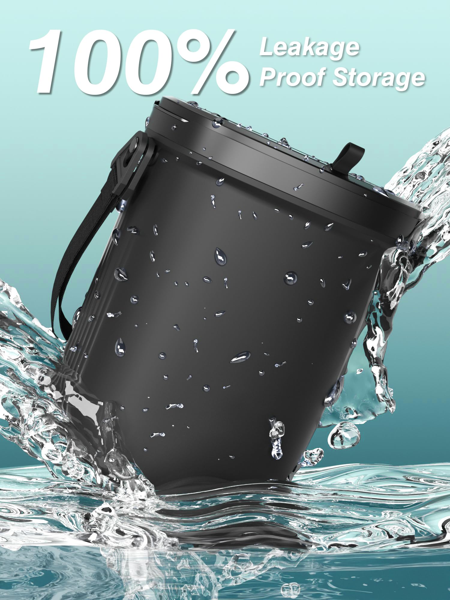 Garoopion foldable bin folds flat when not in use for space saving.