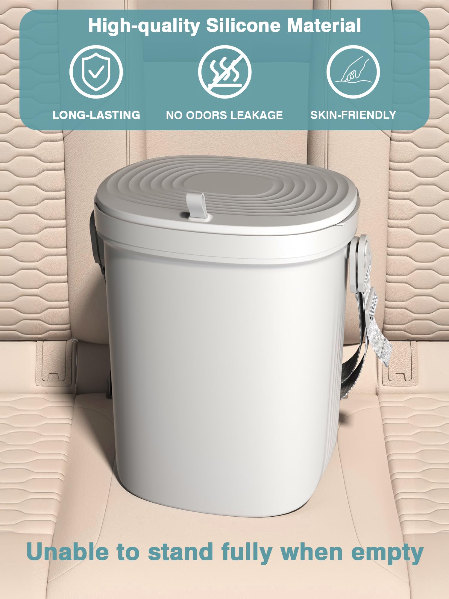 Garoopion multipurpose car trash bin suitable as cooler or small storage.
