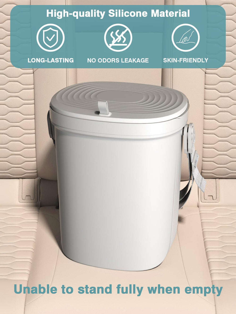 Garoopion multipurpose car trash bin suitable as cooler or small storage.