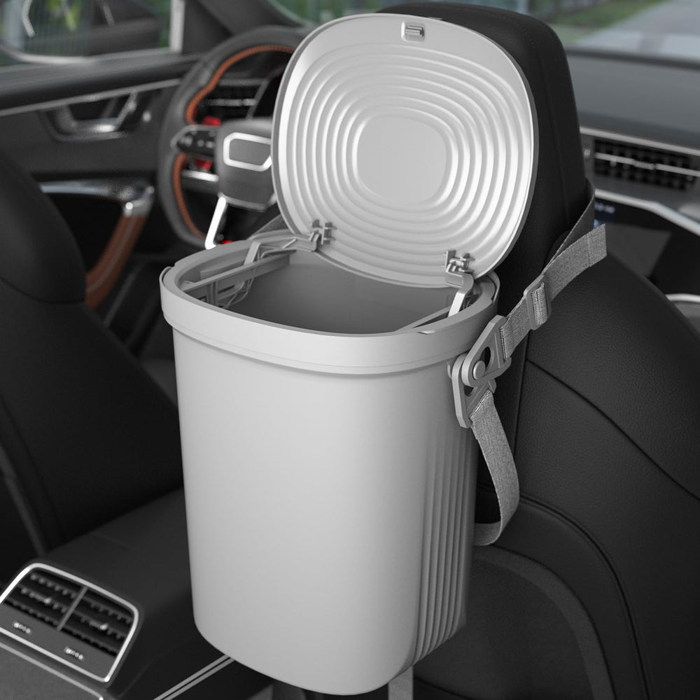 Garoopion soft silicone car trash bin resists squeezing for durable use.