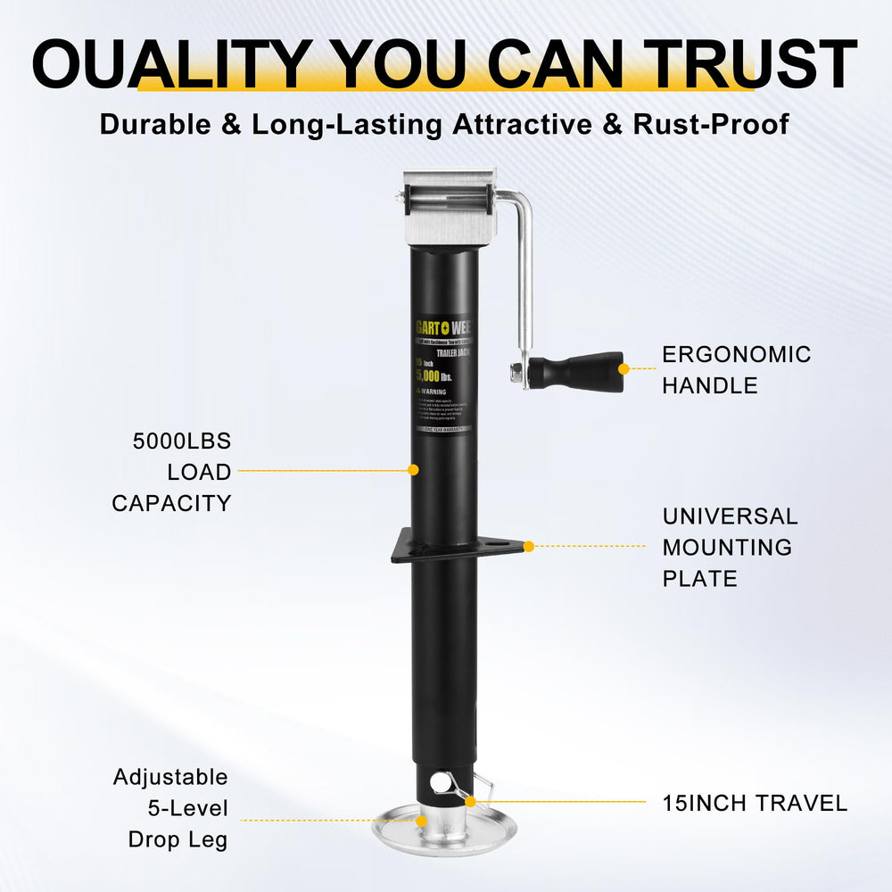GARTOWEE ergonomic handle enables smooth operation on the go