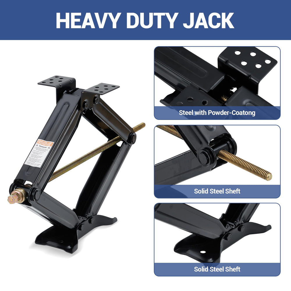 GarveeTech stabilizer jack extended to 24 inches for precise leveling on uneven ground