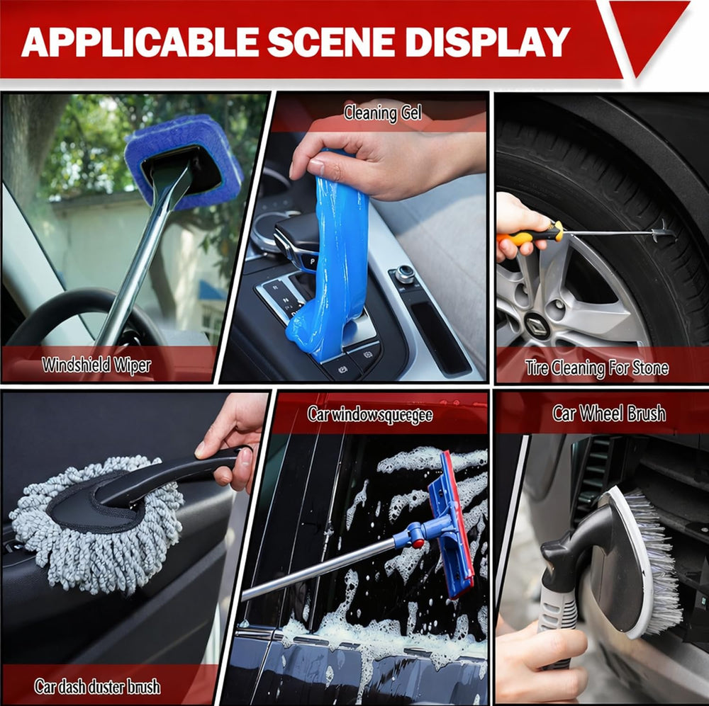 GASLIKE 2-in-1 windshield brush for efficient glass cleaning.