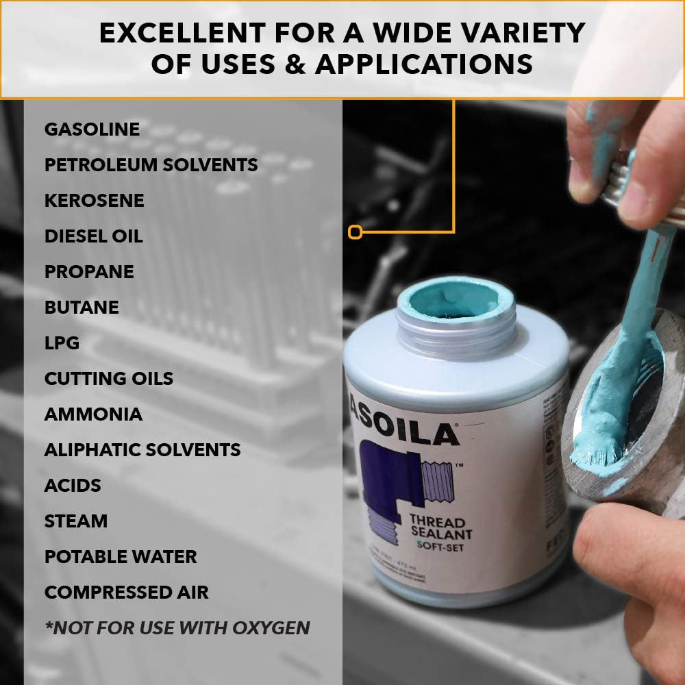 Gasoila Soft-Set paste features a drip-resistant formula for clean work.