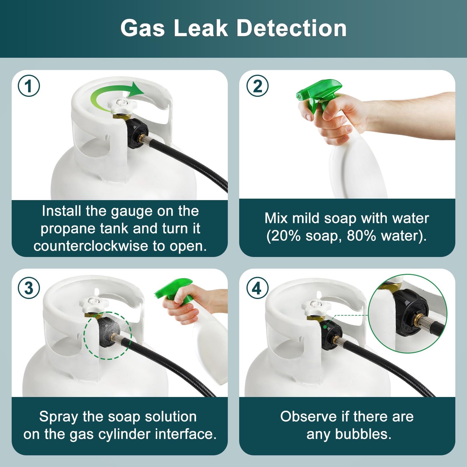 GasPro hose in camper setup at an RV park.