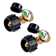 GasSaf propane tank gauge dial shows level for easy monitoring