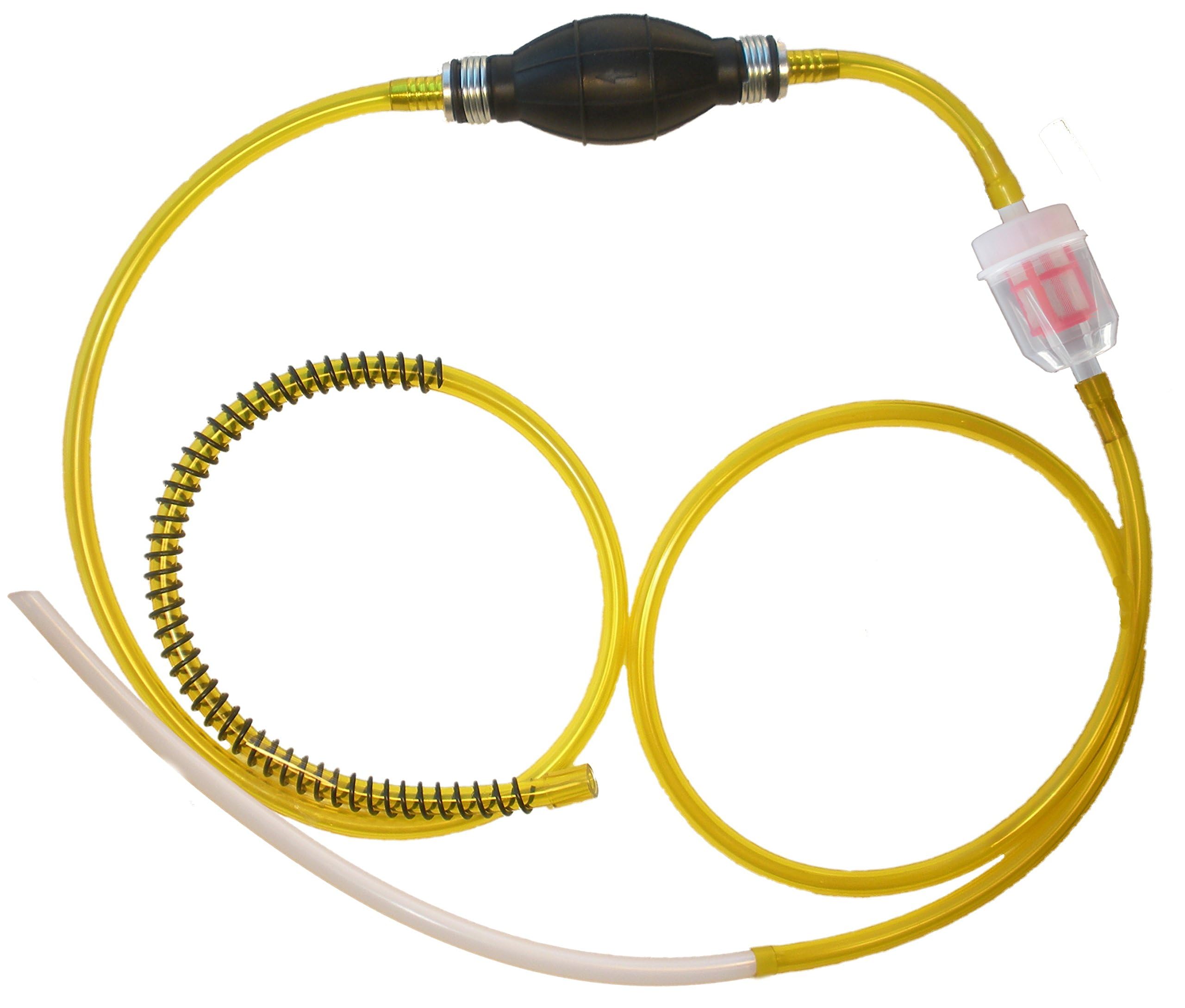 GasTapper siphon 6ft hose shown in action for fast transfers.